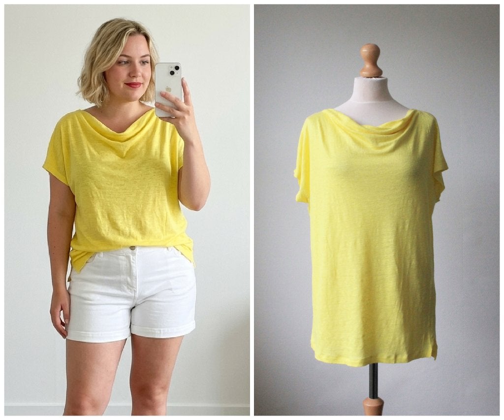 Kyra Ko - stralende linnen top - geel - maat XL, Verzenden, Geel, Maat 46/48 (XL) of groter, Zo goed als nieuw
