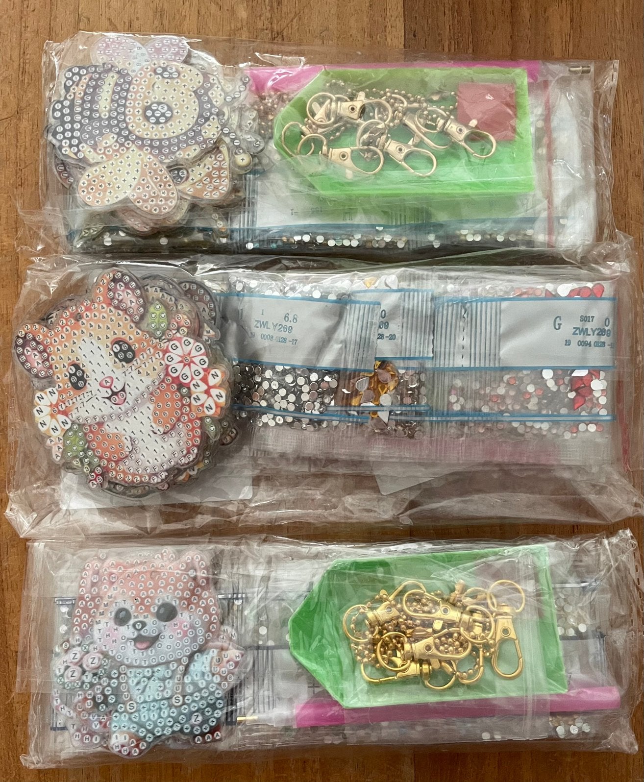 Diamond Painting sleutelhangers ronde Nieuw, Ophalen of Verzenden, Nieuw, Knutselwerk