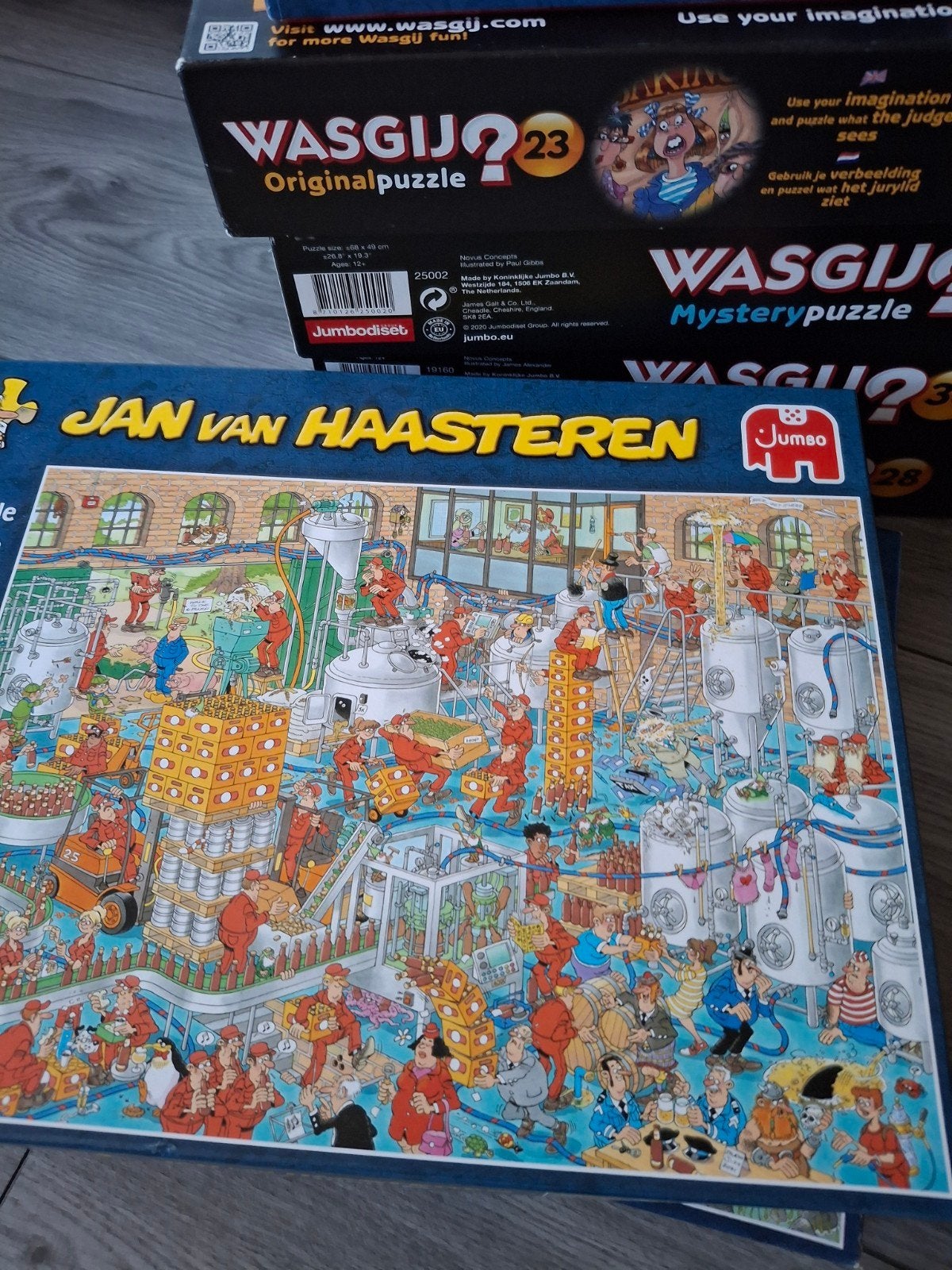 wasgij en van haasteren puzzels 7.50 per stuk, Ophalen, 500 t/m 1500 stukjes, Zo goed als nieuw