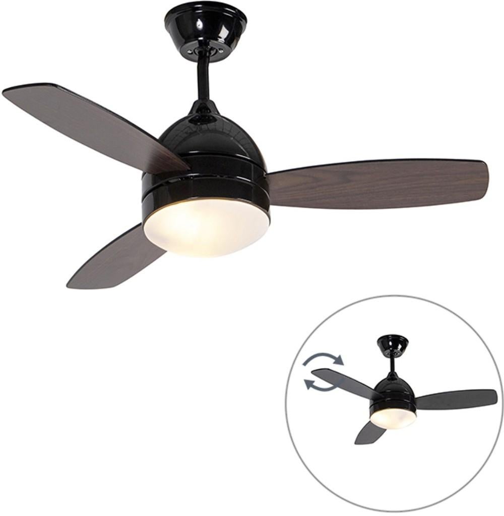 QAZQA rotar - Plafond ventilator met Verlichting, Ophalen, Ventilator met afstandsbediening, Gebruikt, Plafondventilator