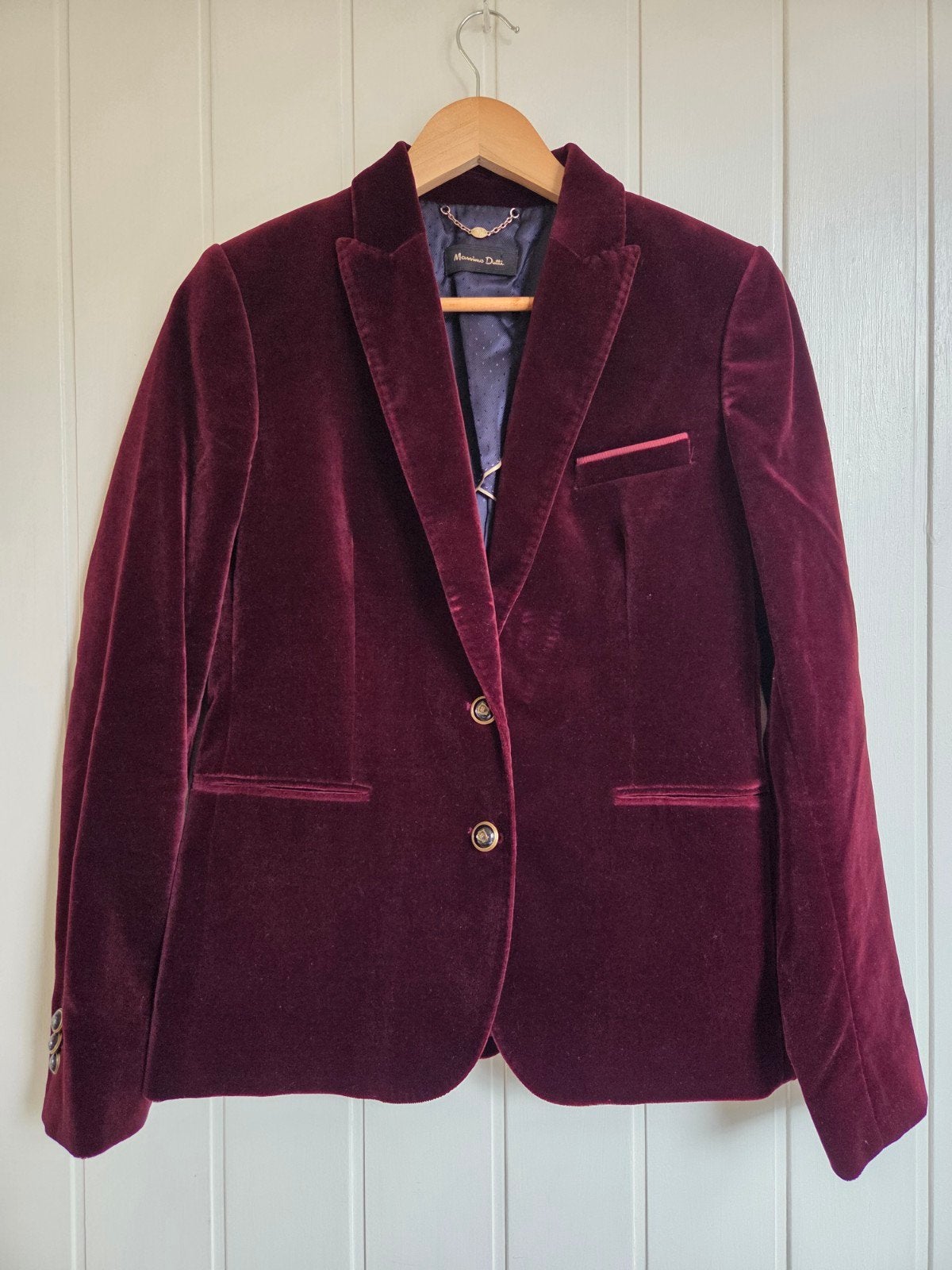 Massimo Dutti bordeauxrode blazer maat 40, Kleding | Dames, Maat 38/40 (M), Massimo Dutti, Ophalen of Verzenden, Zo goed als nieuw