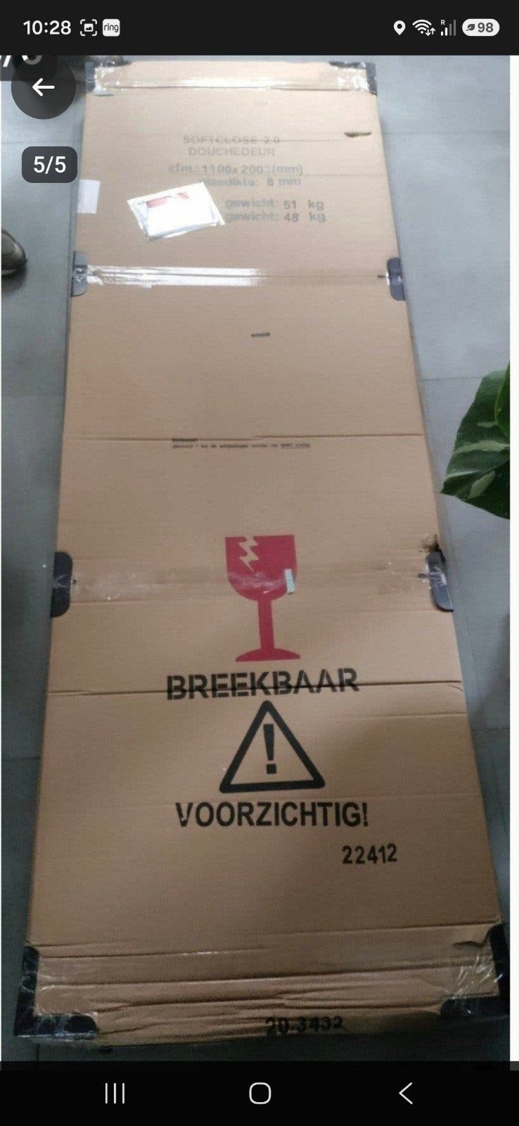 nieuwe softclose douchedeur  breedte 110 cm, Ophalen, Nieuw