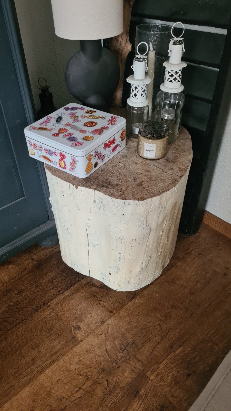 Boomstamtafel met wieltjes, Ophalen, Minder dan 55 cm, Gebruikt, 60 cm of meer