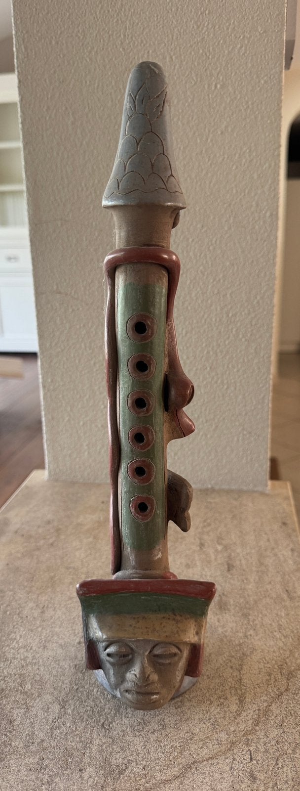 : Vintage handgemaakte Maya / Azteekse kleifluit, Ophalen of Verzenden, Overige typen, Overige materialen