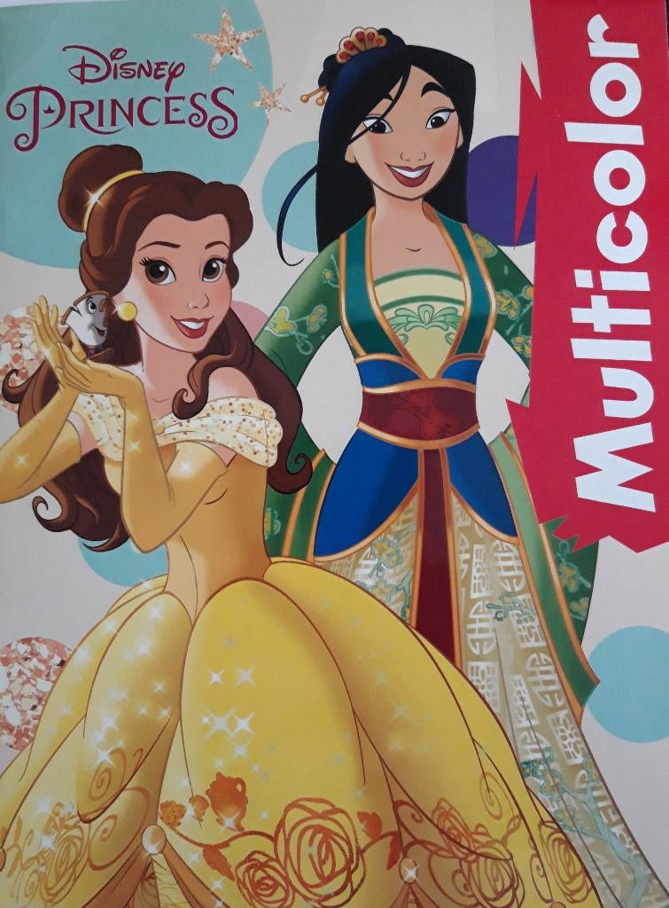 Kleurboek multicolor Disney PRINSESSEN Mulan en Belle NIEUW, Ophalen of Verzenden, Nieuw