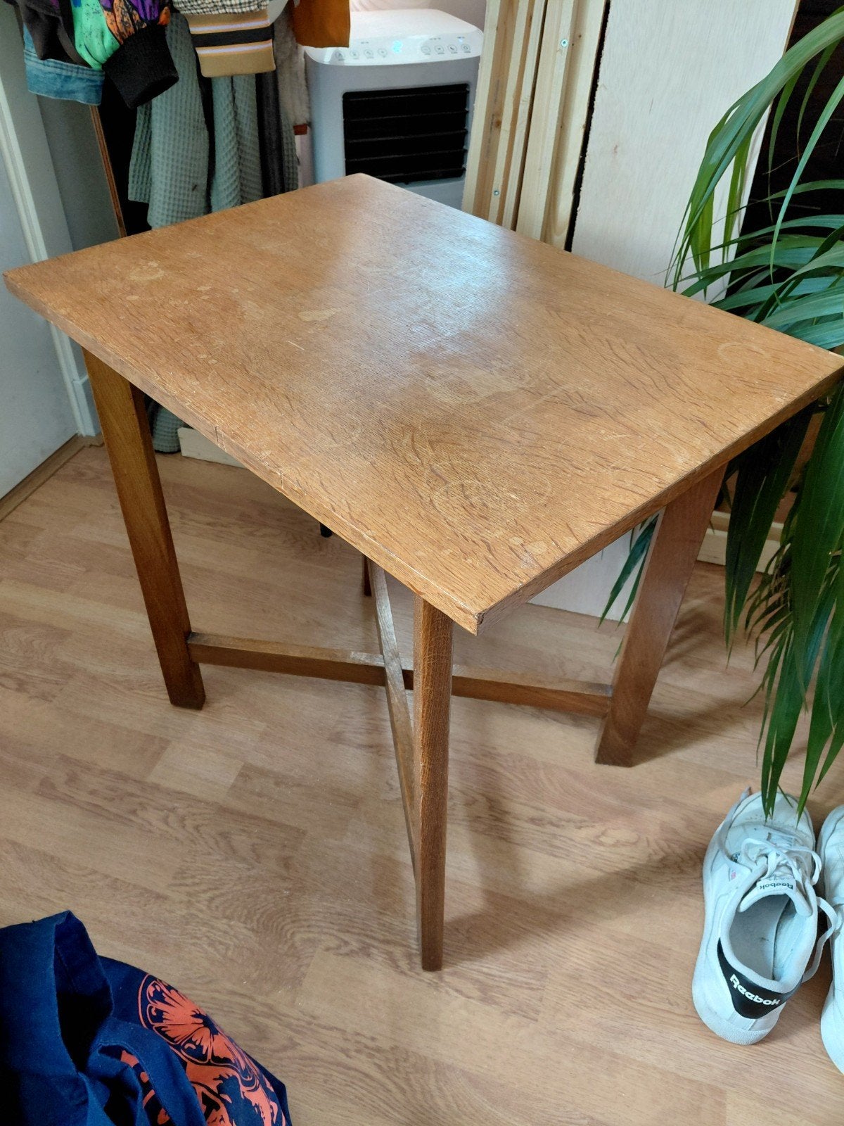 Houten bijzettafel - Vintage look, Ophalen, Gebruikt, Vintage, 55 tot 75 cm
