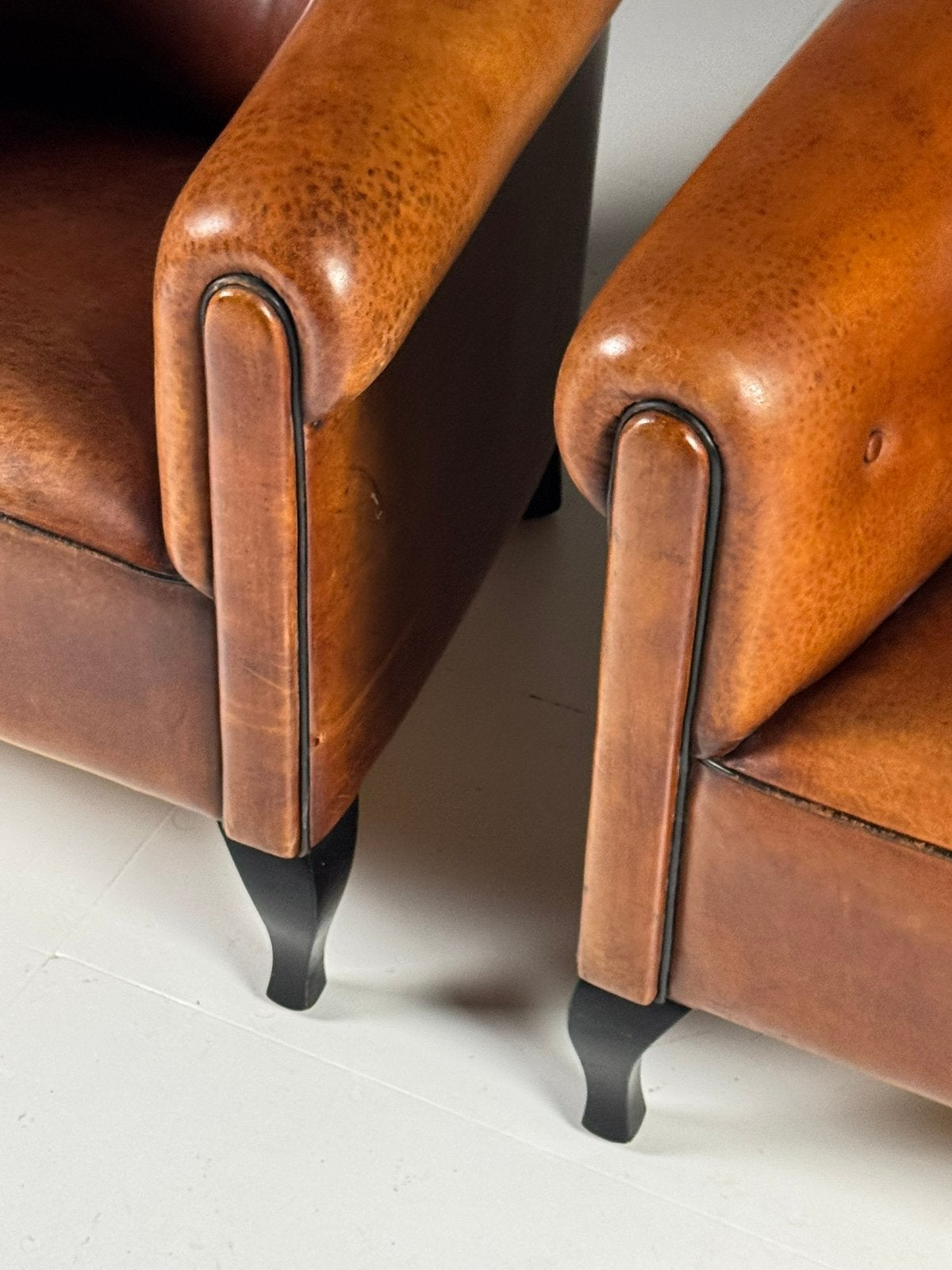 Set van 2 clubfauteuils schapenleer, Ophalen of Verzenden