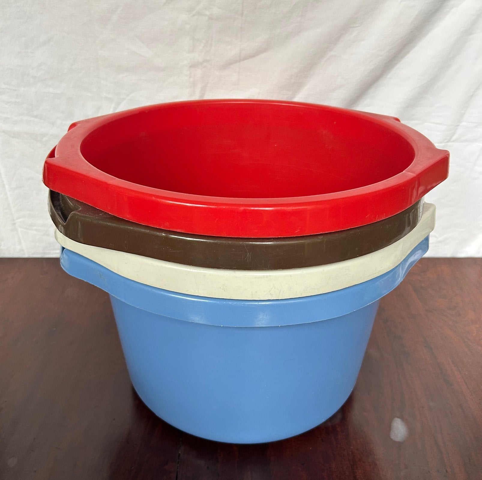 Grote ronde plastic afwasteilen met handvat van Curver, Ophalen of Verzenden, Gebruikt