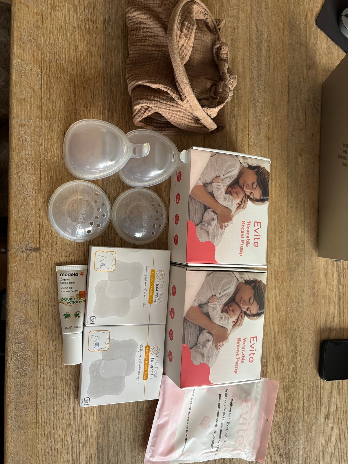Evite borstkolf set + accessoires (5 maanden gebruikt), Ophalen of Verzenden, Gebruikt