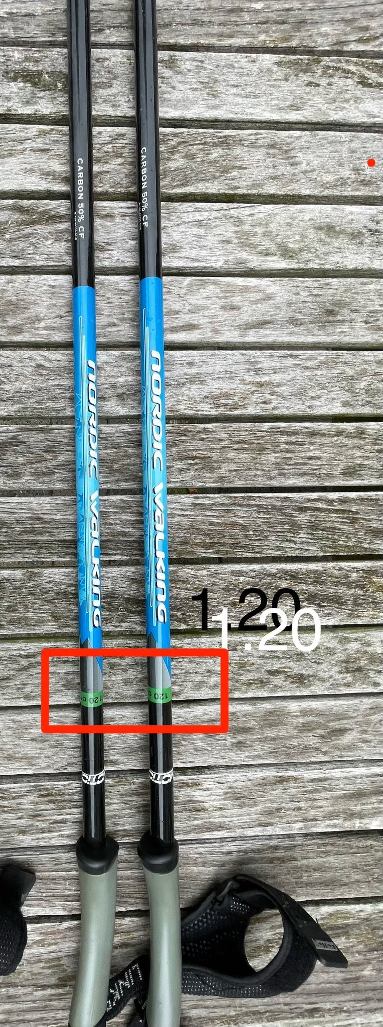 Nordic Walking Stokken 130 cm - Gebruikt, Sport en Fitness, Bergsport en Wandelen, Ophalen of Verzenden, Gebruikt, Wandelstok