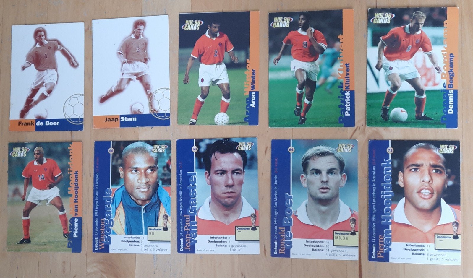 WK 98 Cards - Nederlands Elftal Spelerskaarten, Ophalen of Verzenden, Zo goed als nieuw, Spelerskaart