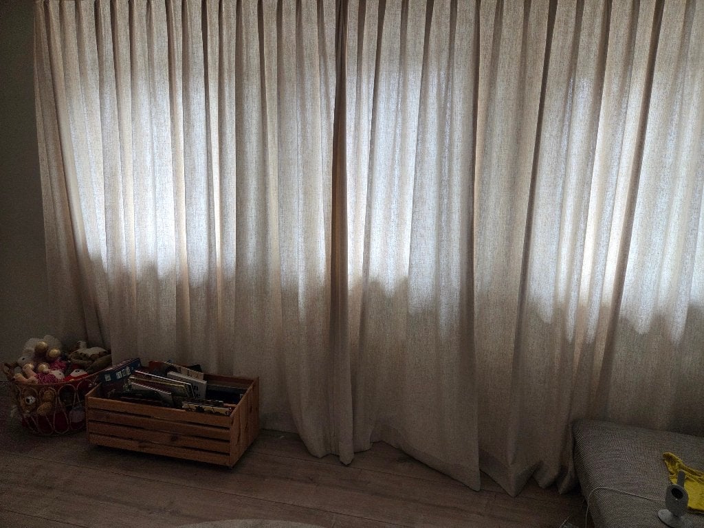 Gordijnen Luuk off white linnen Kwantum, Huis en Inrichting, Stoffering | Gordijnen en Lamellen, Ophalen, Overige materialen, Kwantum