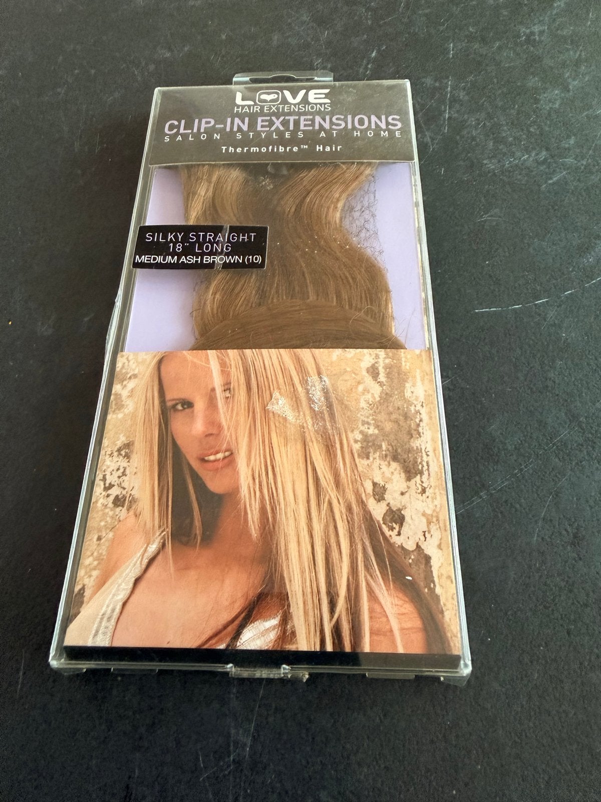 LOVE Clip-in Hair Extensions - Medium Ash Brown (10), Ophalen of Verzenden, Nieuw, Pruik of Haarverlenging
