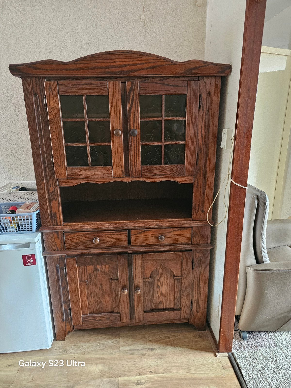 eiken kast, Huis en Inrichting, Ophalen, Gebruikt, 100 tot 150 cm, Eikenhout