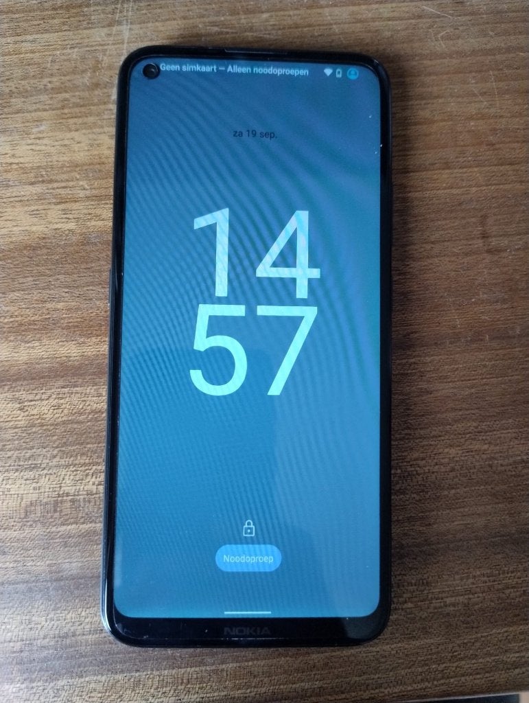 Nokia 5.4 smartphone met hoesje, Gebruikt, Blauw, Touchscreen, Ophalen of Verzenden
