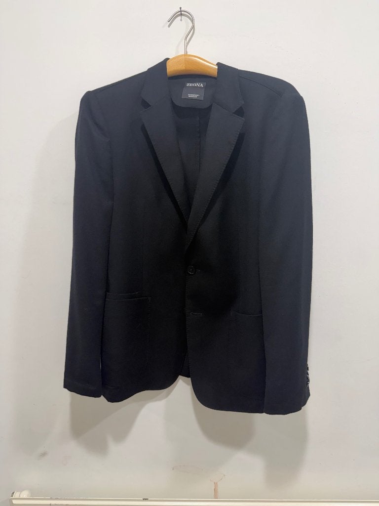 Zegna Techmerino Blazer - Zwart, Ademend & Sneldrogend, Zegna, Maat 48/50 (M), Zwart, Ophalen of Verzenden