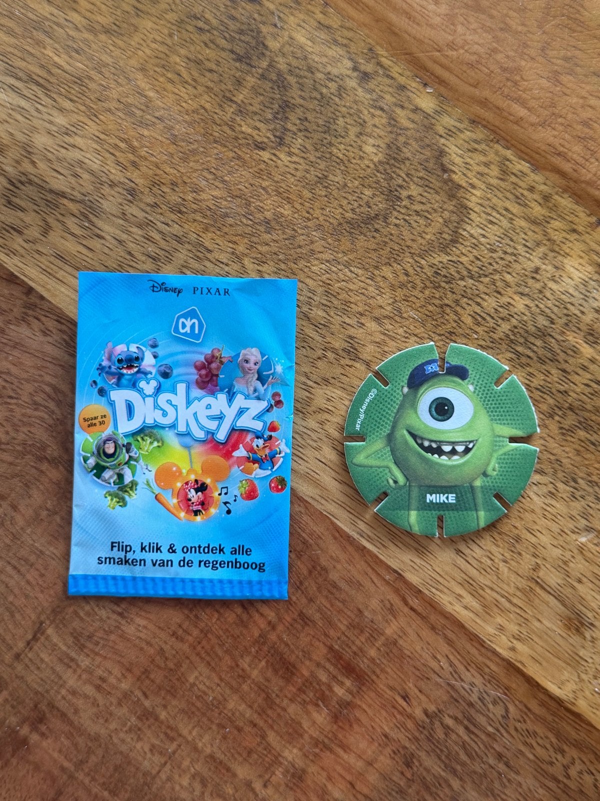 Mike (Monsters & Co) Diskey - Disney Diskeyz AH, Verzamelen, Ophalen of Verzenden, Overige figuren, Zo goed als nieuw, Overige typen