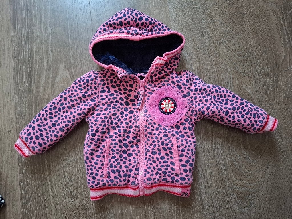 Z8 super warm roze jasje, panterkleur maat 68., Meisje, Z8, Ophalen of Verzenden, Zo goed als nieuw