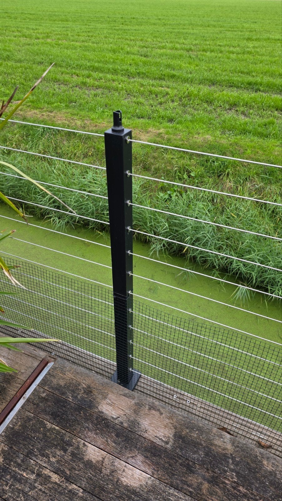 koopje! Kabelreling Paal Zwart - 2 stuks & spanners, Ophalen, Nieuw, 250 mm of meer, Overige typen