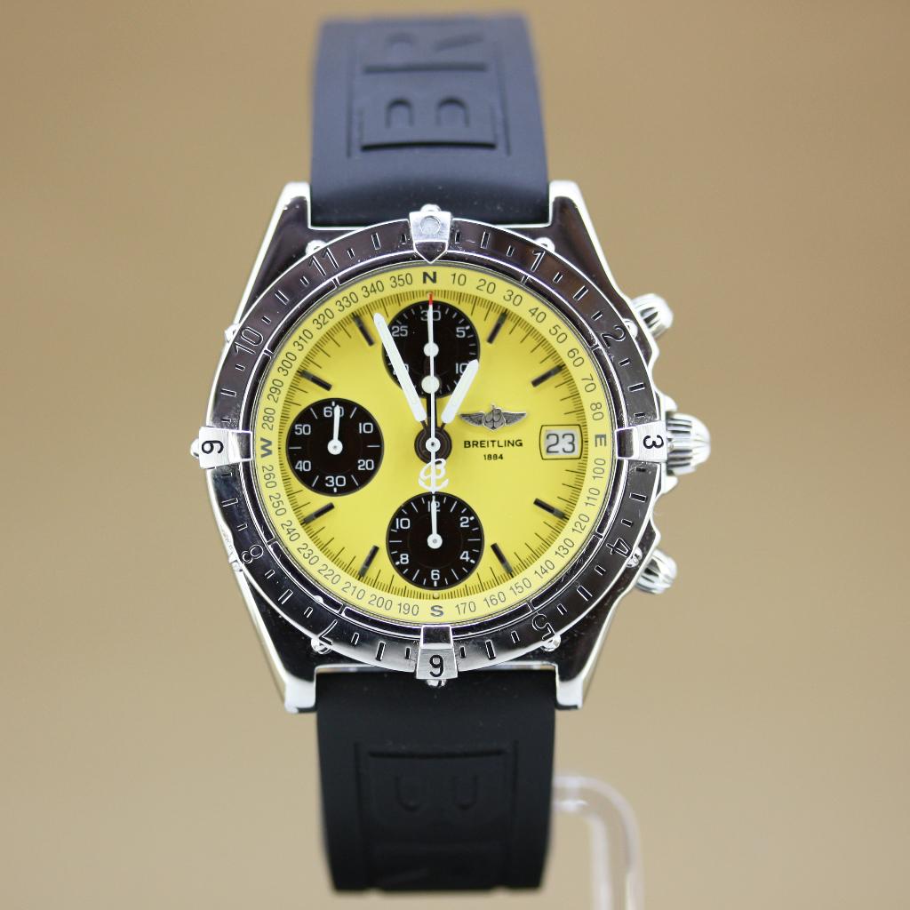 Breitling Chronomat Longitude A20048 Yellow, Gebruikt, Staal, Breitling, Polshorloge