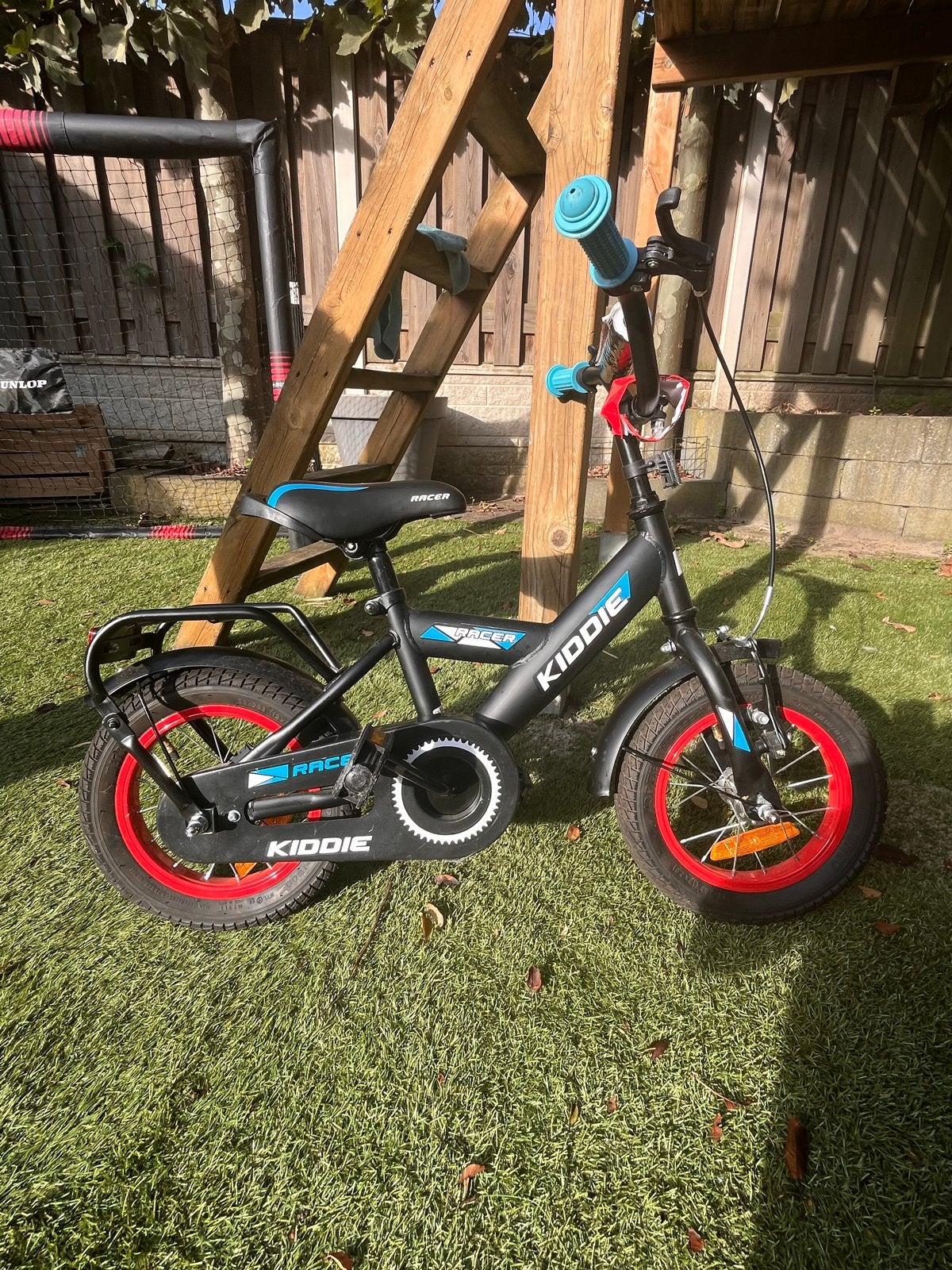 Kiddie Racer kinderfiets(voor kinderen van +/- 4 jaar)- ZGAN, Ophalen, Zo goed als nieuw, Terugtraprem, Minder dan 16 inch