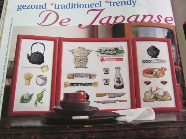 Borduurpatroon  Japanse merklap   nr 9333, Verzenden, Nieuw, Handborduren, Patroon