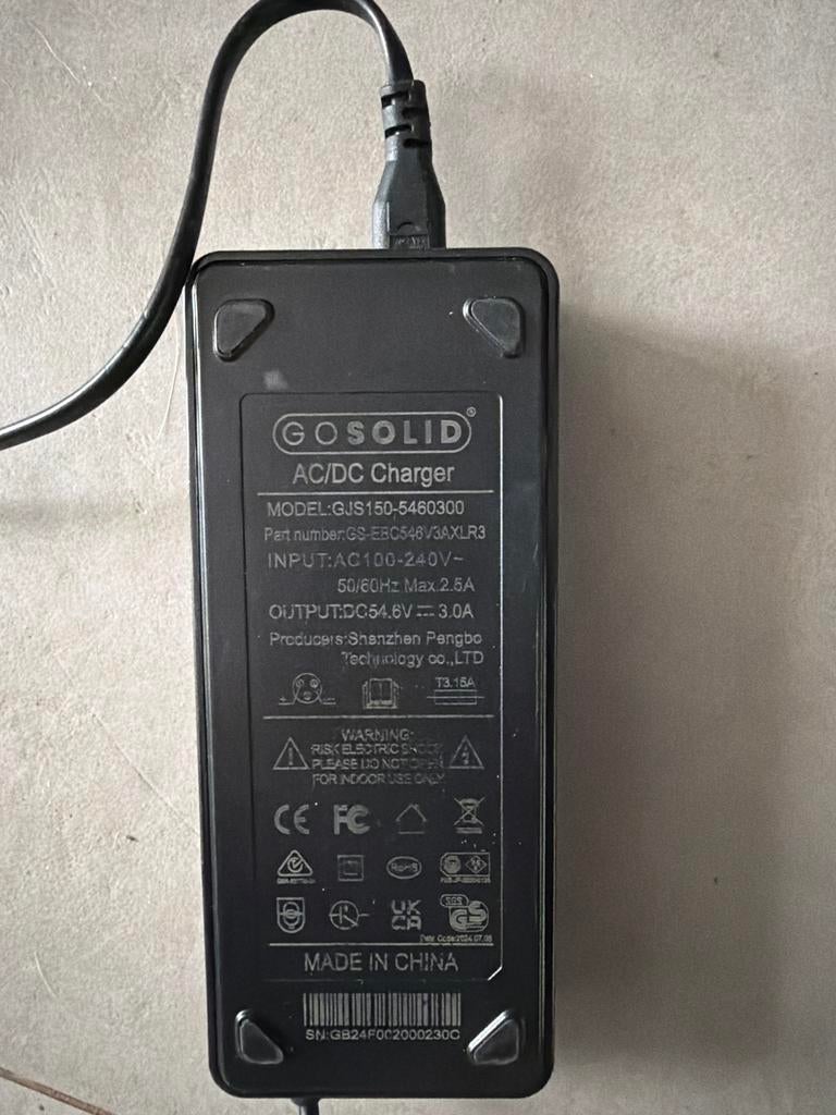 Knaap AC/DC Oplader GJS150-5460300 54.6V 3.0A, Ophalen of Verzenden, Gebruikt