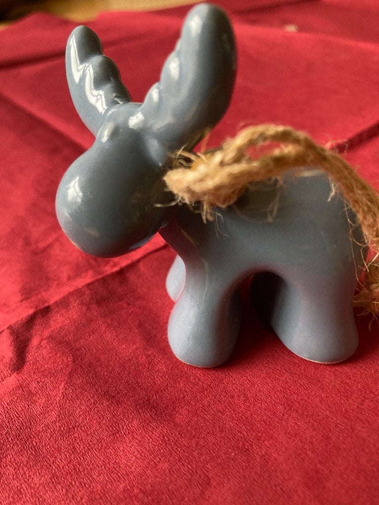 Klein keramieken Eland Kan in kerstboom hangen Kerst, Ophalen of Verzenden, Zo goed als nieuw