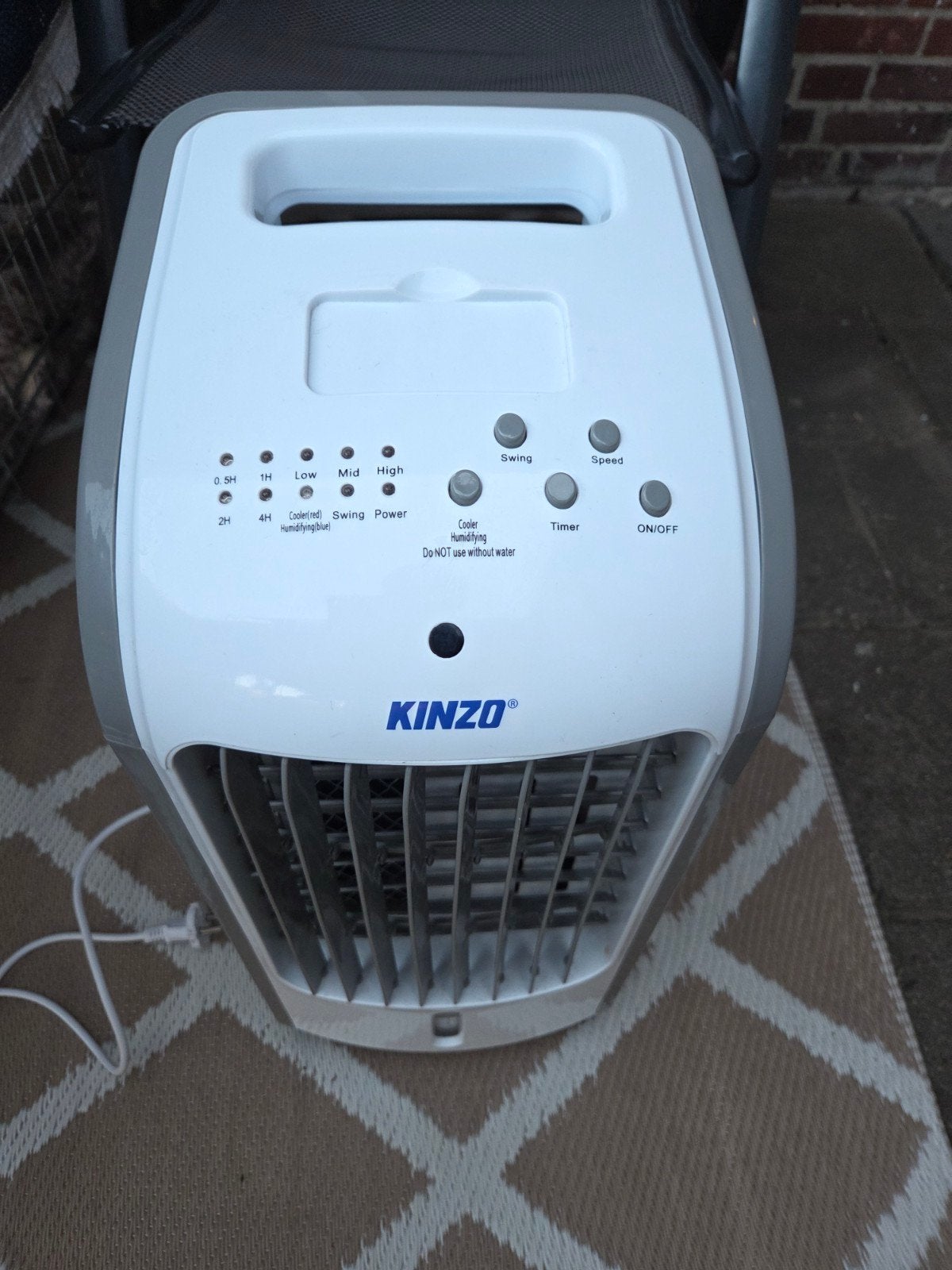 Kinzo airco/luchtkoeler met timer en swingfunctie., Witgoed en Apparatuur, Airco's, Ophalen, Minder dan 60 m³, 3 snelheden of meer