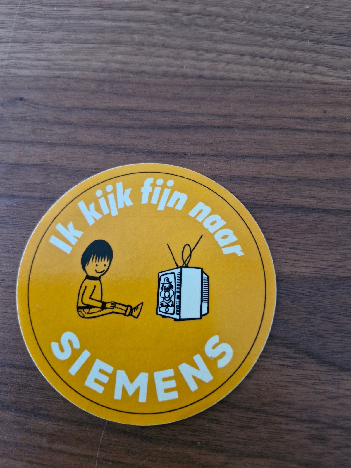 11303 Vintage Siemens Sticker - Ik kijk fijn naar Siemens, Ophalen of Verzenden, Zo goed als nieuw, Merk