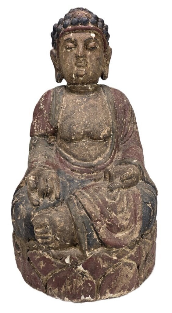 24. Houten boeddha - China, ca. 1900