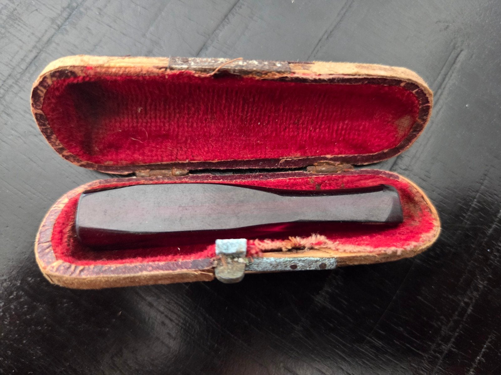 Antieke sigarettenhouder met etui, Ophalen of Verzenden