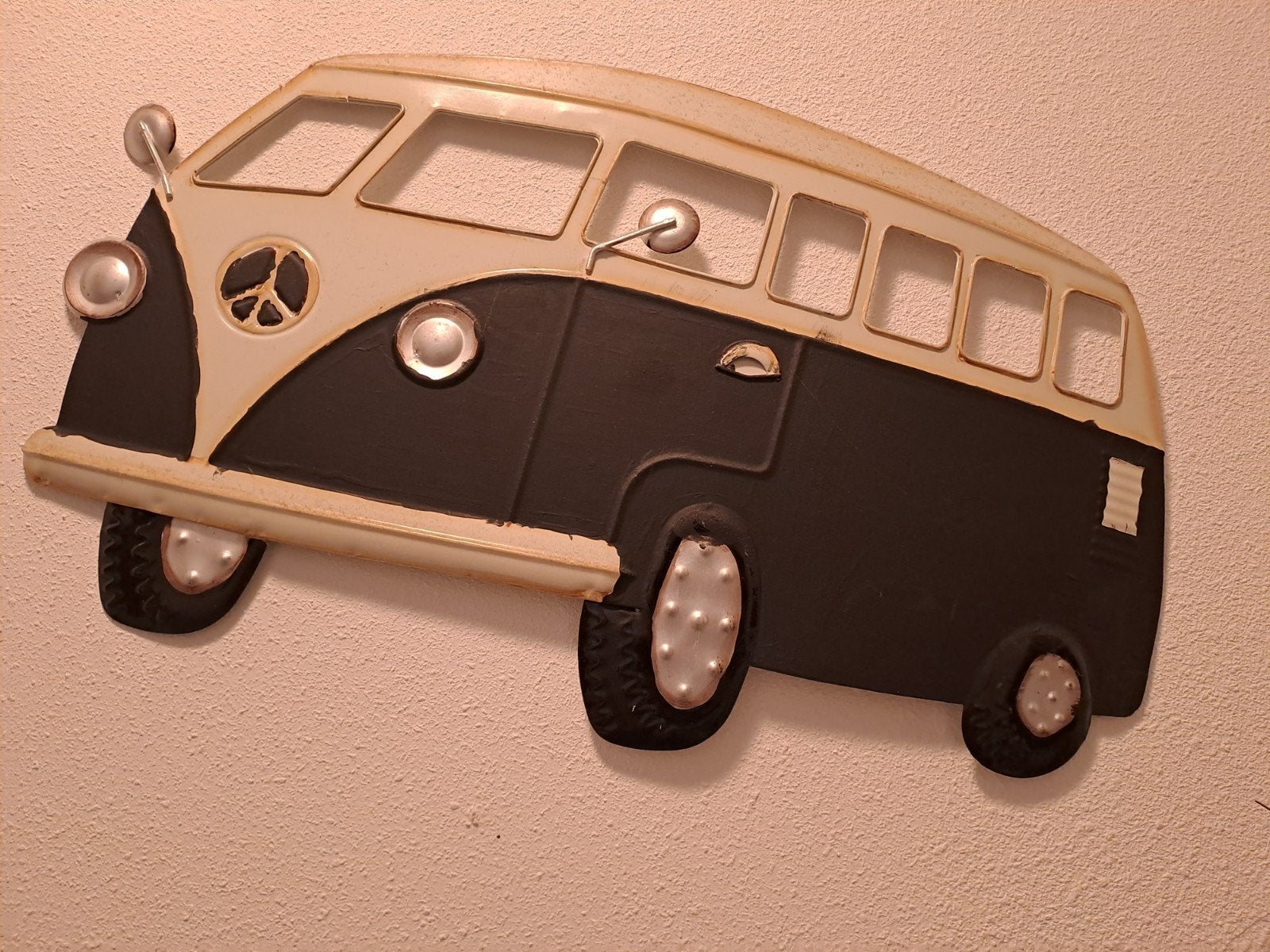 Metalen vw busje voor aan de muur, Ophalen