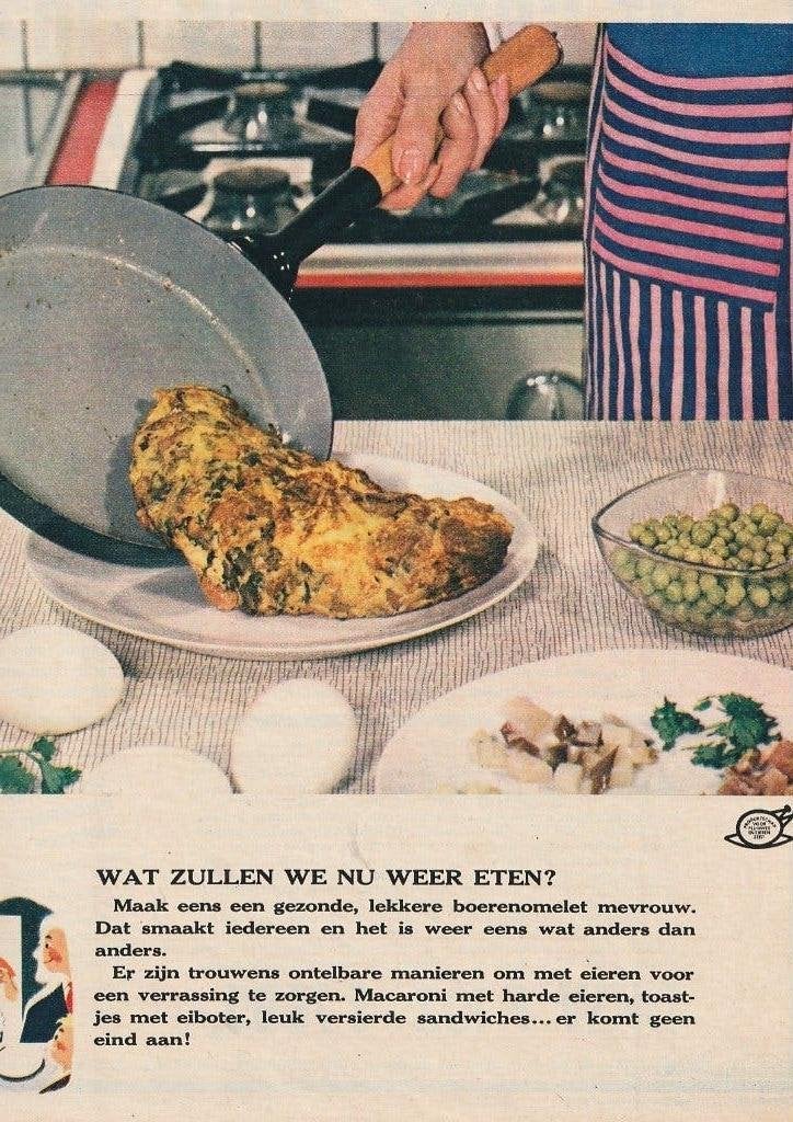 Retro reclame 1964 Neem vaker een ei een omelet, Verzamelen, Retro, Verzenden, Overige typen
