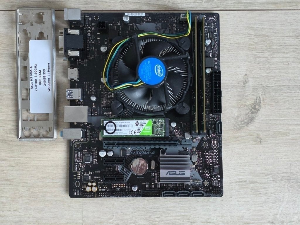 tk:ASUS PRIME H310M-A Moederbord met Windows 11+240GB SSDRam, Computers en Software, LGA1151, DDR4, Ophalen of Verzenden, Zo goed als nieuw
