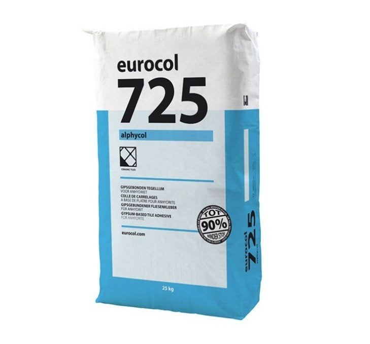 ACTIE ! Eurocol 725 Tegellijm gipsgebonden zak 25kg 7251, Overige materialen, Overige typen, Nieuw, Minder dan 20 cm