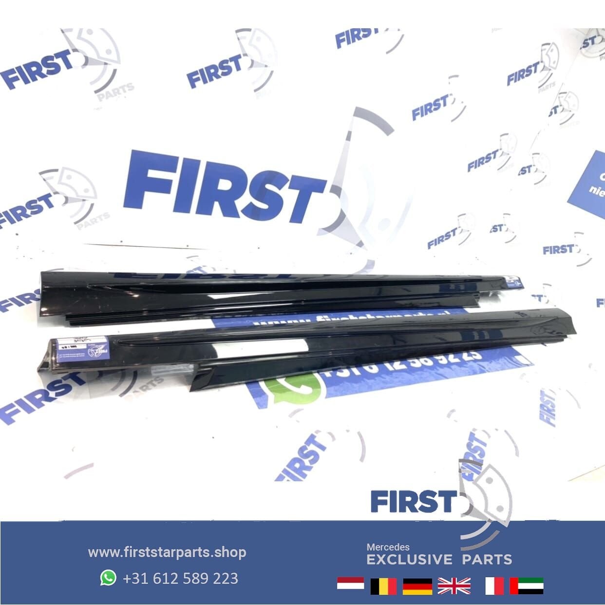 W205AMG LINE DORPEL SIDESKIRT Mercedes C Klasse 2014-2021 ZI, Auto-onderdelen, Gebruikt, -, Ophalen of Verzenden, Bumper