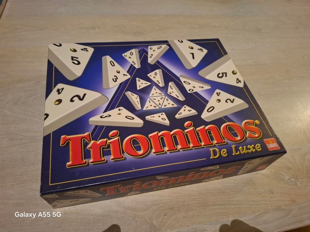 Triominos De Luxe - Compleet en in goede staat, Ophalen of Verzenden, Zo goed als nieuw, Drie of vier spelers, Goliath