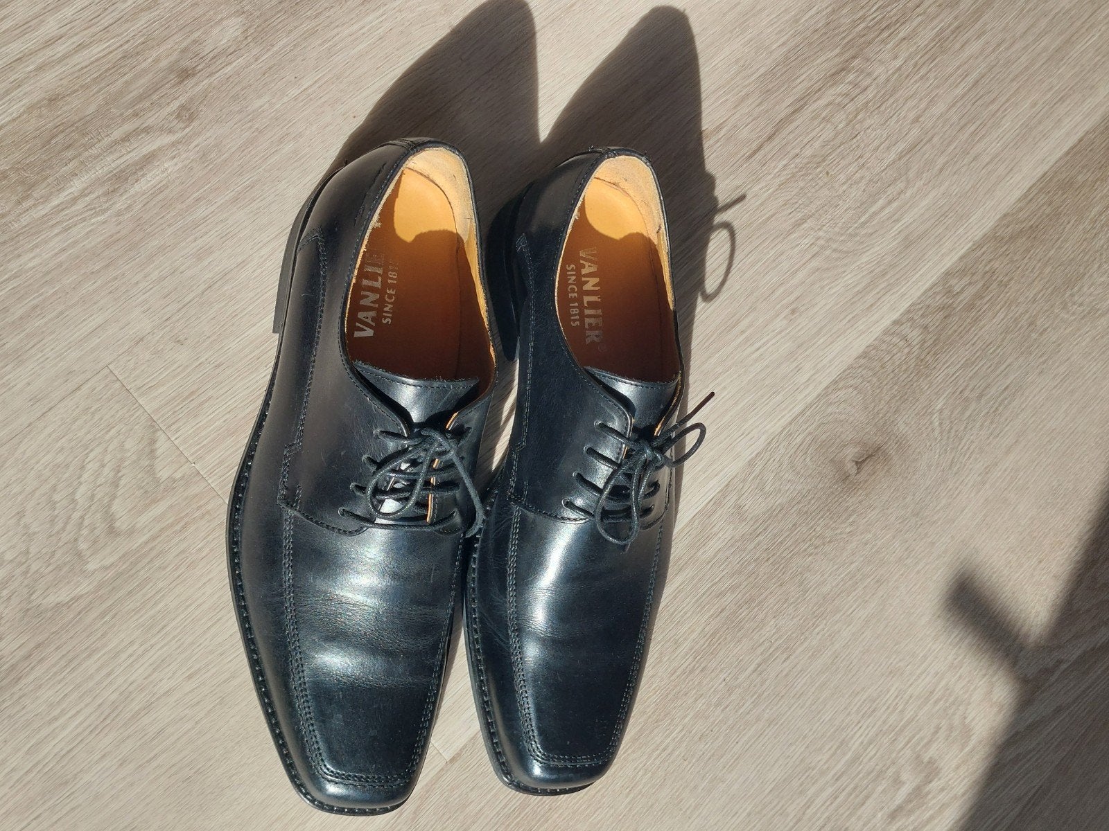 zwarte herenschoenen van Lier maat 7 1/2, Ophalen, Zwart, Van Lier, Zo goed als nieuw