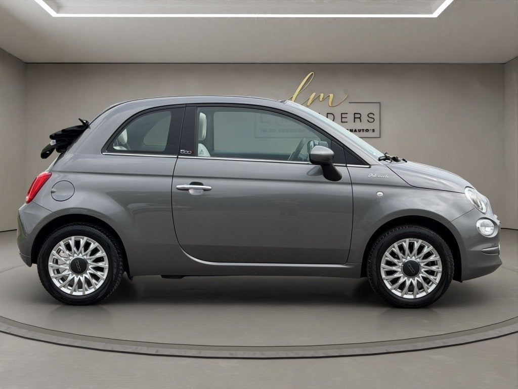 Fiat 500C 1.0 Hybrid Dolcevita 2022 GRIJS | Cabriolet | Lede, Keurmerk '100% Onderhouden', Gebruikt, Euro 6, Cabriolet
