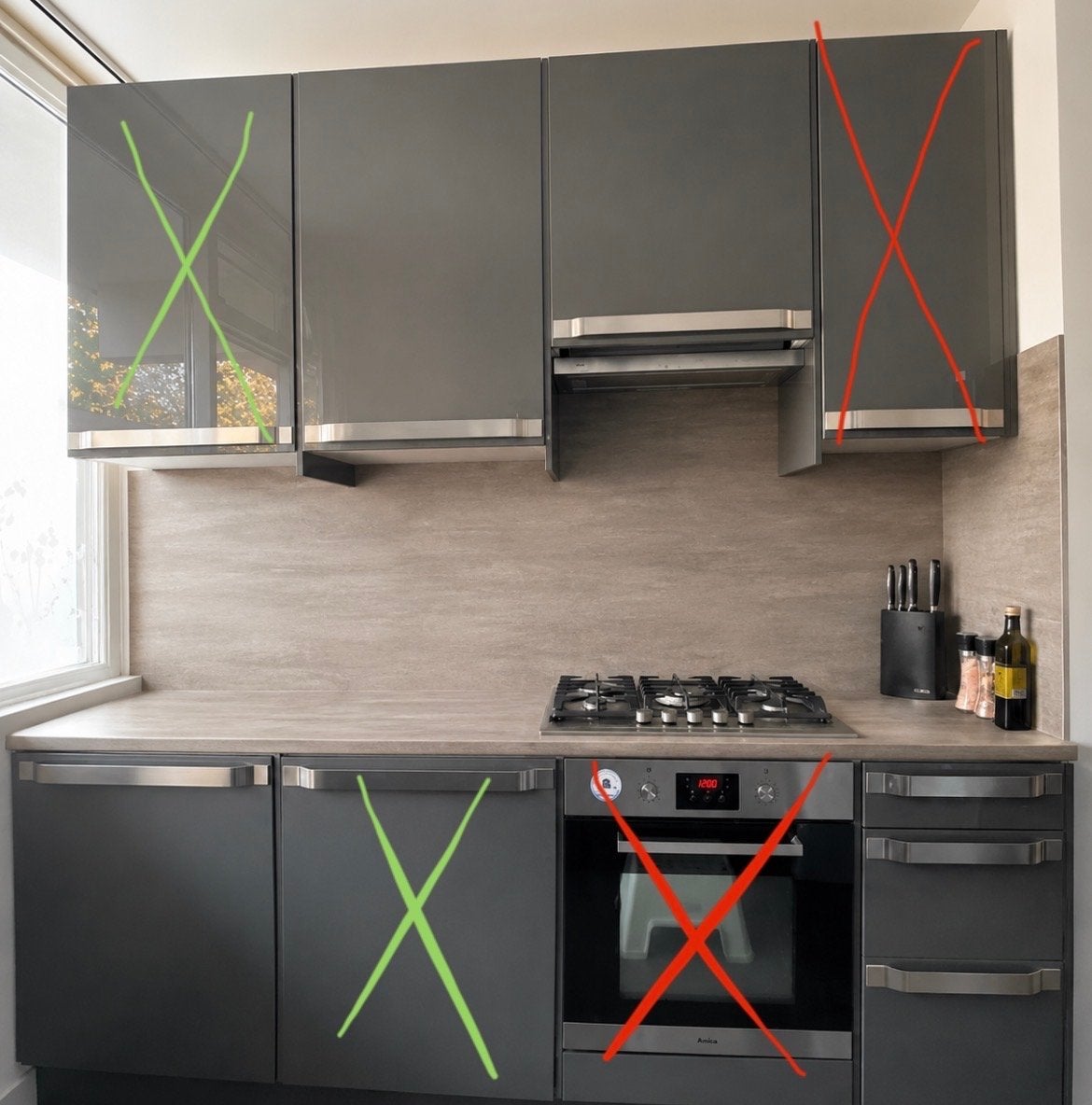 Keuken met keukenblad en achterwand, Ophalen, Gebruikt, Graniet of Steen