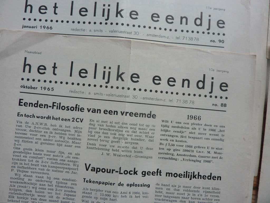 Citroën 2CV "Het lelijke eendje" 81 nrs. (1965-1978), Gelezen, Smits, Ophalen of Verzenden, Citroën