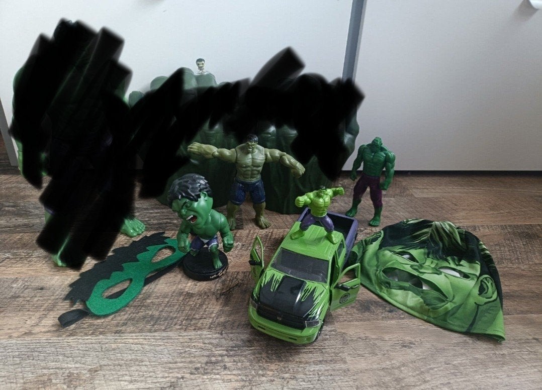 Hulk speelgoed set: actiefiguren, auto en handschoenen, Ophalen of Verzenden