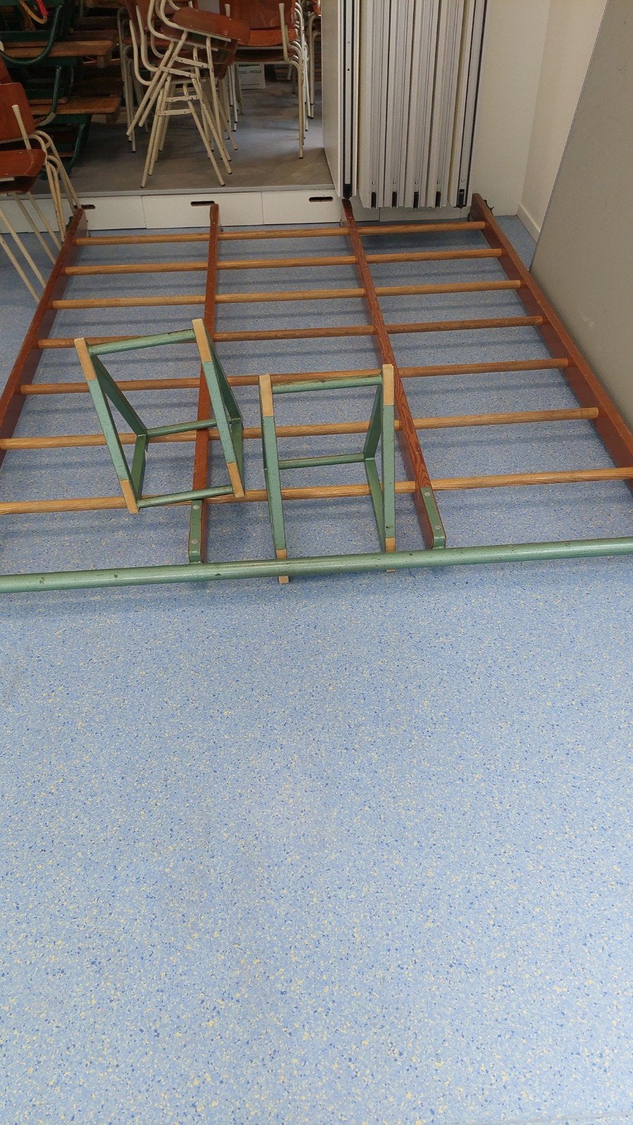 klimrek voor gymzaal, Ophalen, Gebruikt