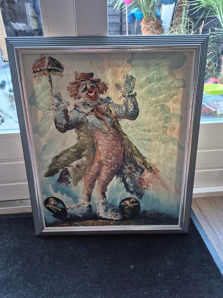 Clown schilderij - M Meijer, Ophalen of Verzenden