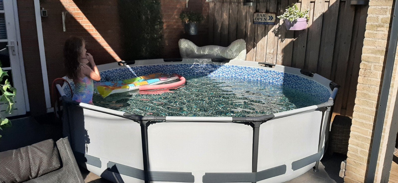 Rond opzetzwembad - Ideaal voor de zomer!, Ophalen, Gebruikt, 200 tot 300 cm, 80 tot 120 cm