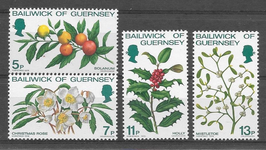 UK - Guernsey 1978 Kerstmis - Planten, Verzenden, Postfris