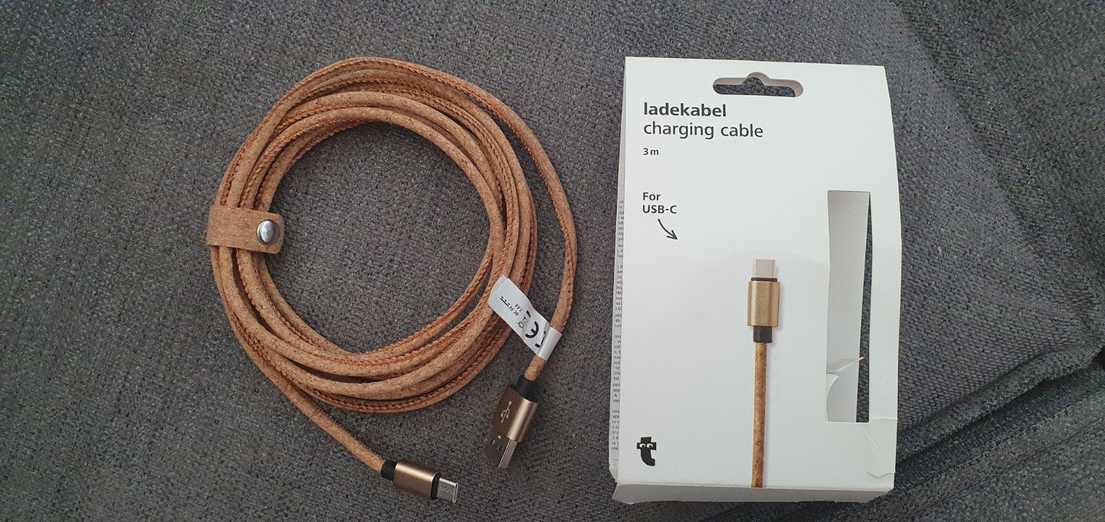 Laadkabel USB-C 3 meter - Nieuw in verpakking, Telecommunicatie, Mobiele telefoons | Telefoon-opladers, Ophalen of Verzenden