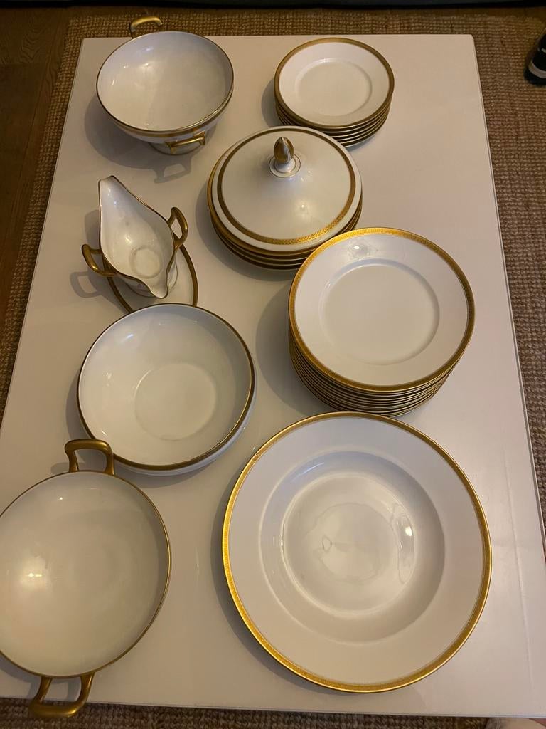 Rosenthal Bavaria porselein met goudrand  ca 1920/1930, Antiek en Kunst, Antiek | Servies compleet, Ophalen