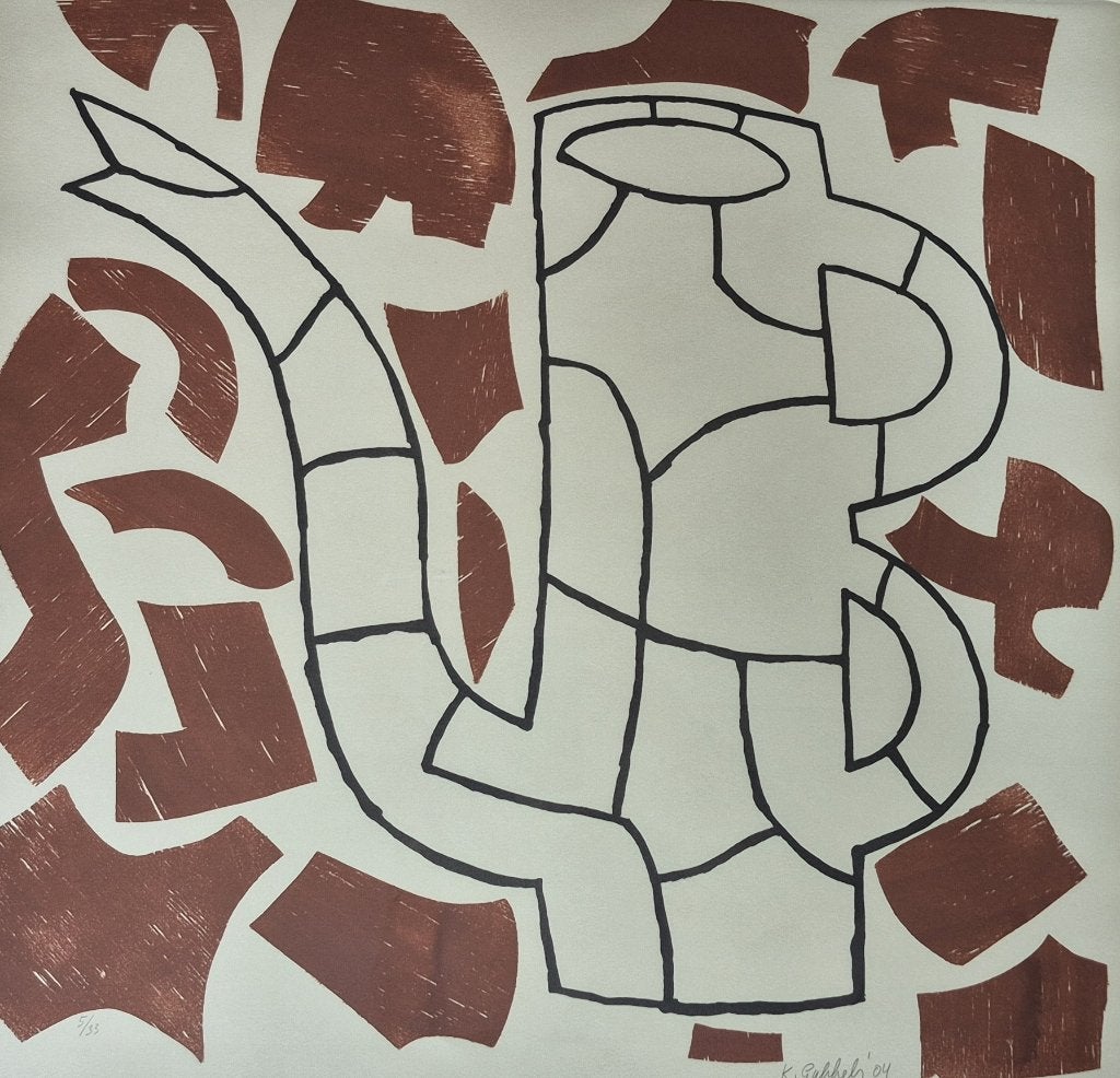 Klaas Gubbels - Litho 5/33, gesigneerd rechtsonder, Ophalen